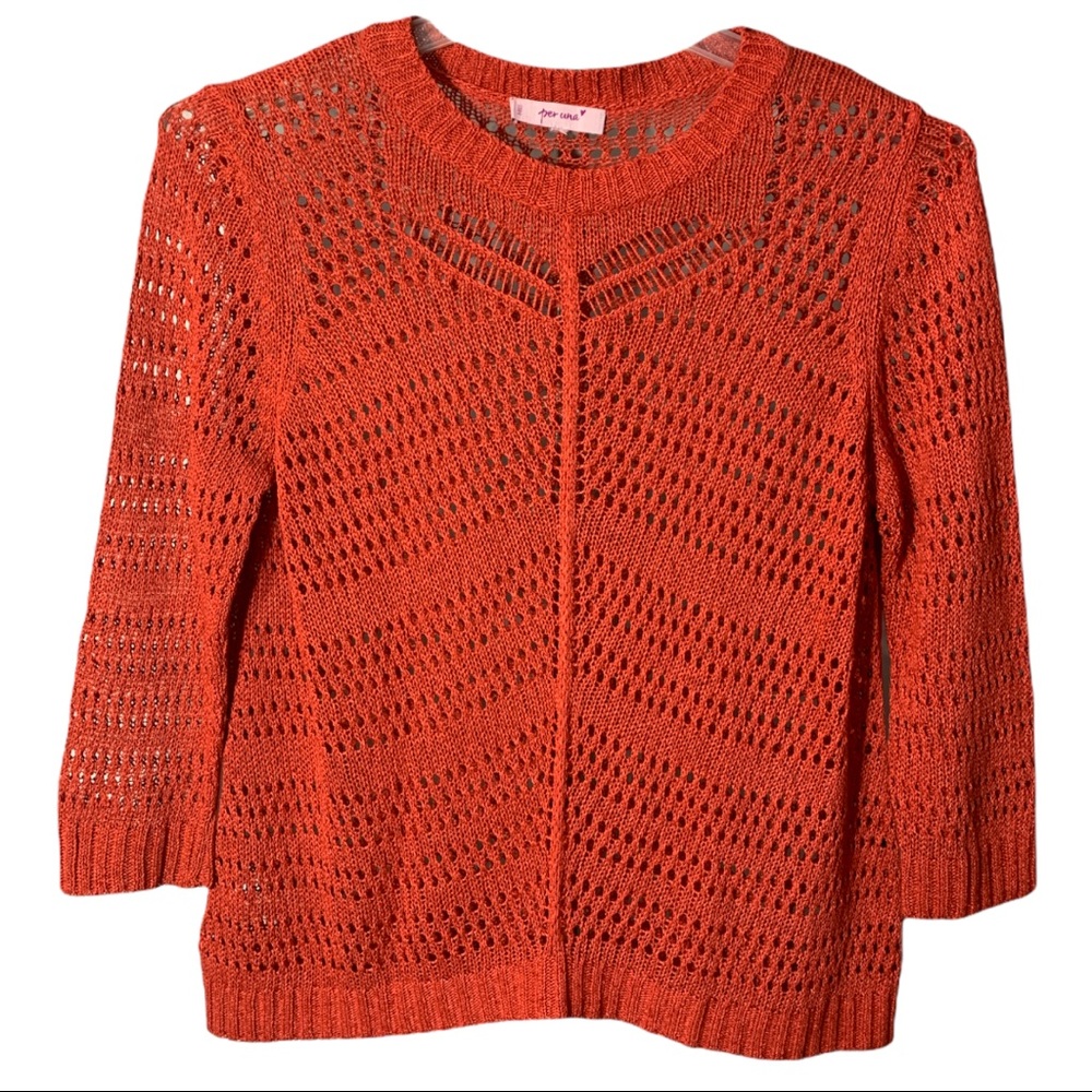 Per Una  Red Orange Long Sleeves Sweaters